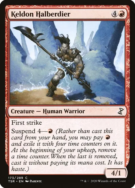 Keldon Halberdier, Magic card TSR 173 — Time Spiral Remastered set