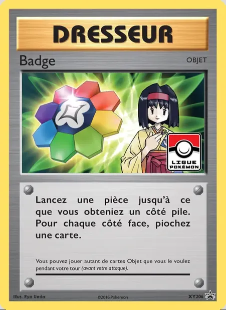 Badge, carte Pokémon XY 206 — extension Promo XY