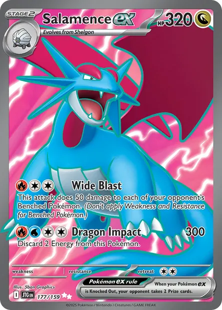 Salamence ex, Pokémon card JTG 177 — Journey Together set