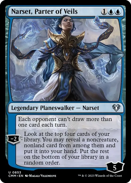 Narset, Parter of Veils, Magic card CMM 853 — Commander Masters set