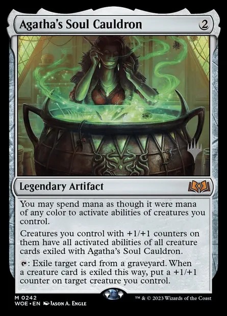 Agatha's Soul Cauldron, Magic card PWOE 242p — Wilds of Eldraine Promos set