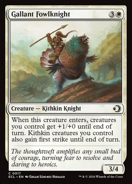 Gallant Fowlknight, Magic card ECL 17 — Lorwyn Eclipsed set