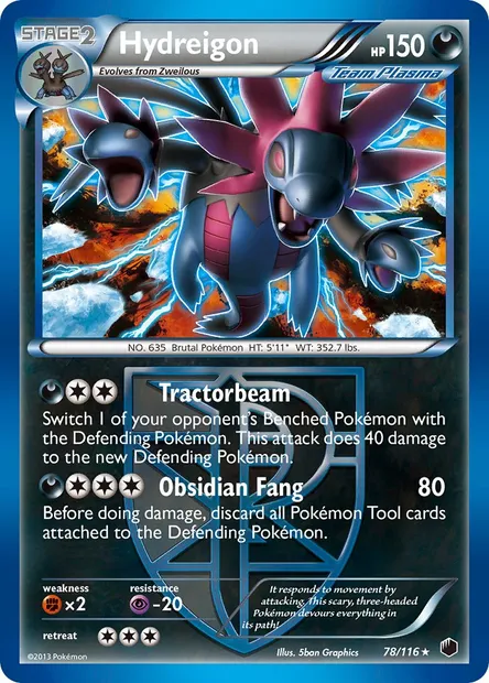 Hydreigon, Pokémon card PLF 78 — Plasma Freeze set