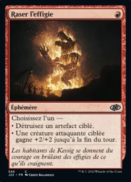 Raser l'effigie, carte Magic J22 586 — extension Jumpstart 2022