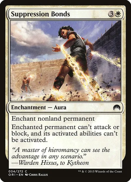 Suppression Bonds, Magic card ORI 34 — Magic Origins set