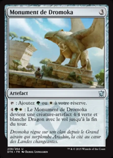 Monument de Dromoka, carte Magic DTK 238 — extension Les Dragons de Tarkir