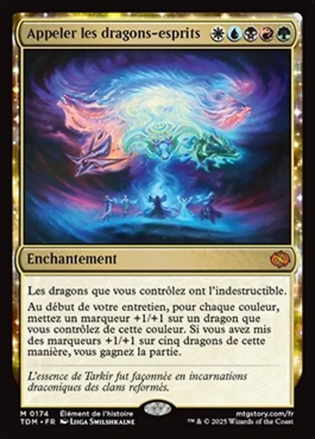 Appeler les dragons-esprits, carte Magic TDM 174 — extension Tarkir: Dragonstorm