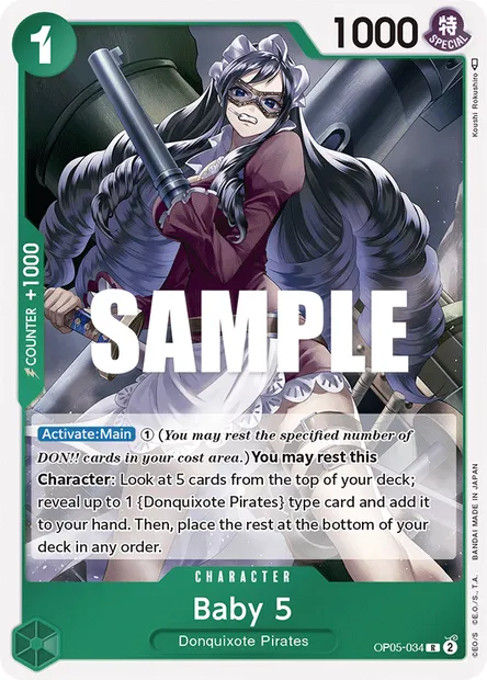 Baby 5, One Piece card OP05-034 — AWAKENING OF THE NEW ERA set