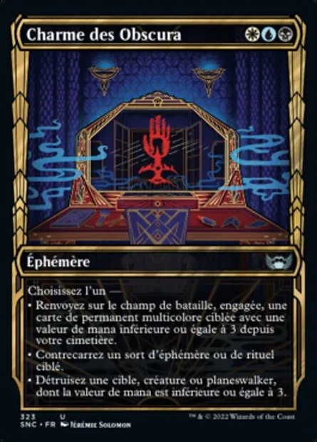 Charme des Obscura, carte Magic SNC 323 — extension Les rues de la Nouvelle-Capenna