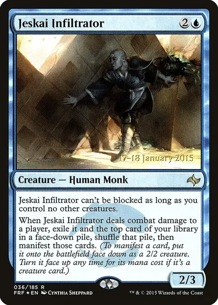 Jeskai Infiltrator, Magic card PFRF 36s — Fate Reforged Promos set