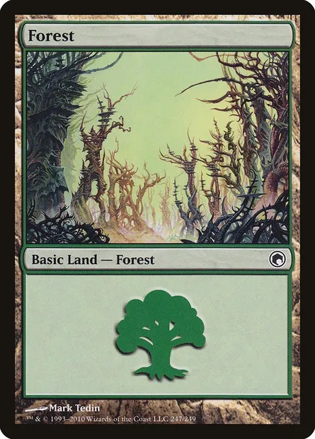 Forest, Magic card SOM 247 — Scars of Mirrodin set
