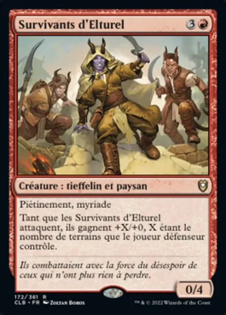 Survivants d'Elturel, carte Magic CLB 172 — extension Commander Légendes : la bataille de la Porte de Baldur