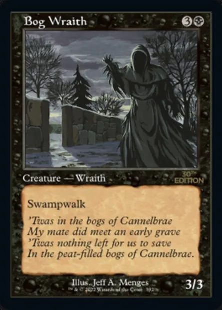 Bog Wraith, Magic card 30A 392 — 30th Anniversary Edition set