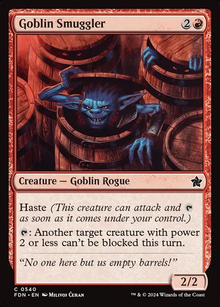 Goblin Smuggler, Magic card FDN 540 — Foundations set