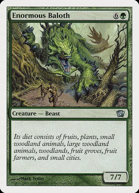 Enormous Baloth, Magic card 8ED S6 — Eighth Edition set