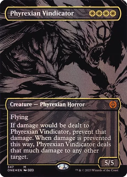 Phyrexian Vindicator, Magic card ONE 347 — Phyrexia: All Will Be One set