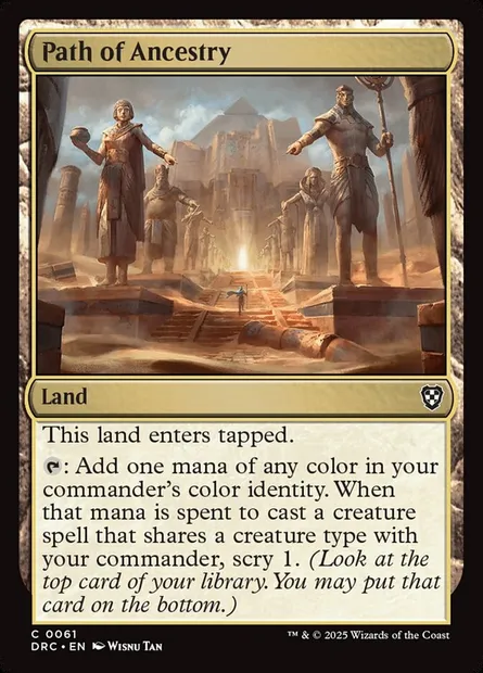 Path of Ancestry, Magic card DRC 61 — Aetherdrift Commander set
