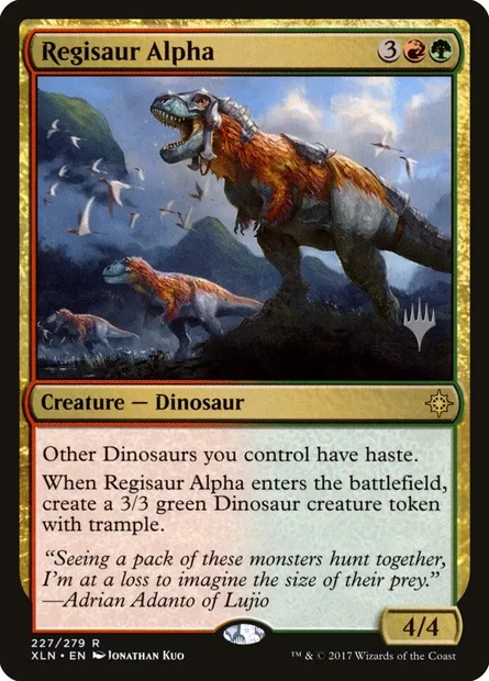 Regisaur Alpha, Magic card PXLN 227p — Ixalan Promos set