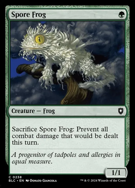 Spore Frog, Magic card BLC 238 — Bloomburrow Commander set