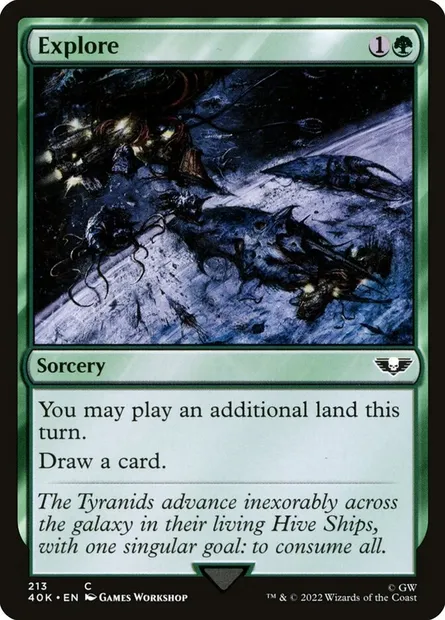 Explore, Magic card 40K 213 — Warhammer 40,000 Commander set