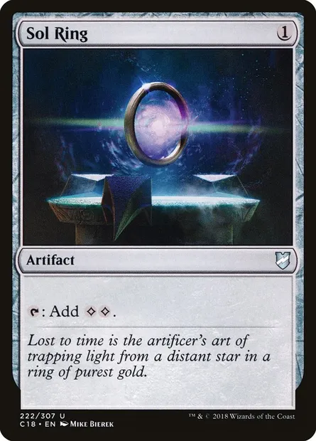 Sol Ring, Magic card C18 222 — Commander 2018 set