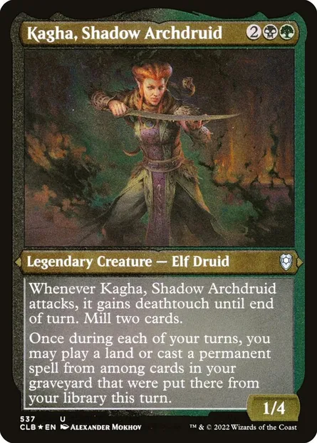 Kagha, Shadow Archdruid, Magic card CLB 537 — Commander Legends: Battle for Baldur's Gate set
