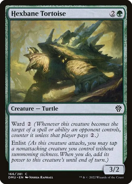Hexbane Tortoise, Magic card DMU 166 — Dominaria United set