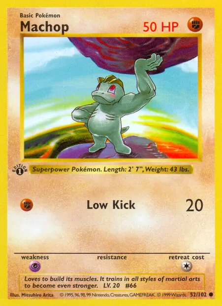 Machop, Pokémon card BS 52 — Base Set set