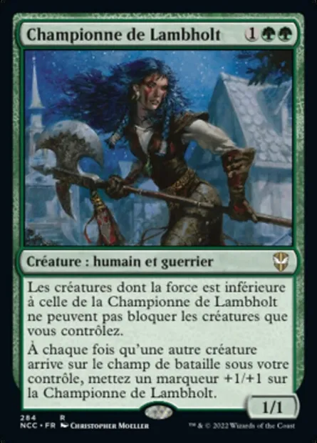 Championne de Lambholt, carte Magic NCC 284 — extension New Capenna Commander
