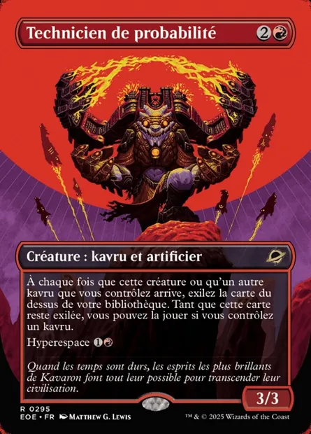 Technicien de probabilité, carte Magic EOE 295 — extension Edge of Eternities