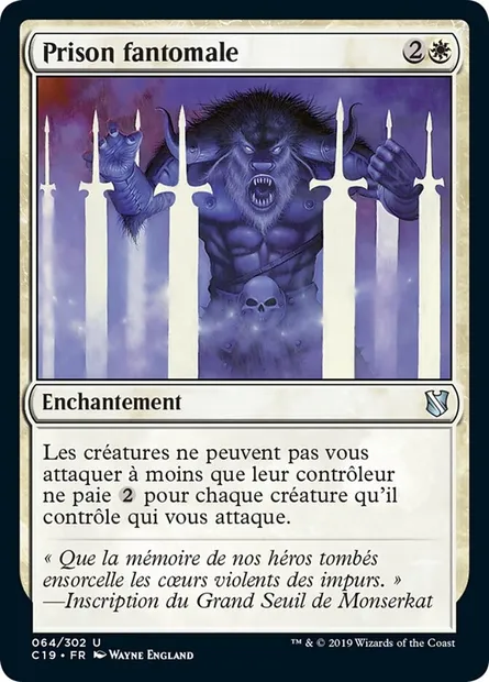 Prison fantomale, carte Magic C19 64 — extension Commander 2019