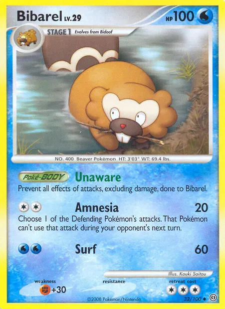 Bibarel, Pokémon card SF 32 — Stormfront set