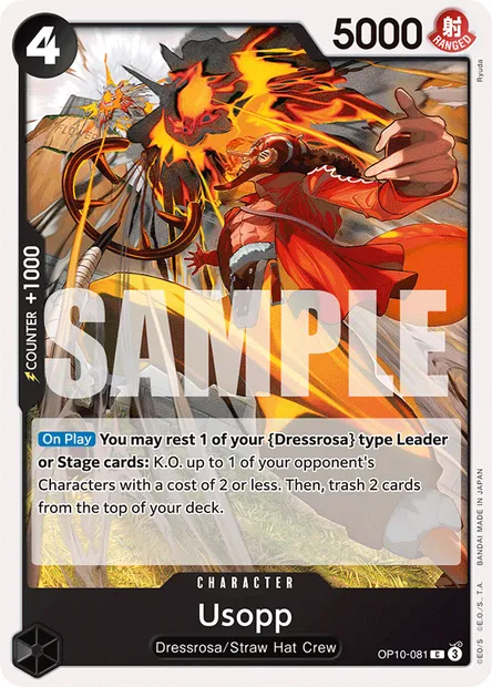 Usopp, One Piece card OP10-081 — ROYAL BLOOD set