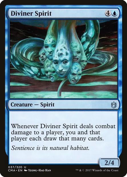 Esprit devineur, carte Magic CMA 37 — extension Commander Anthology