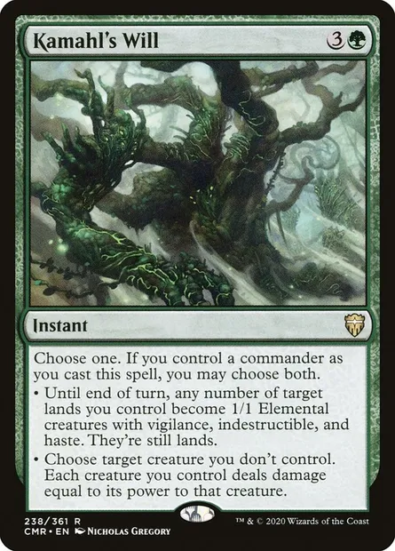 Kamahl's Will, Magic card CMR 238 — Commander Legends set