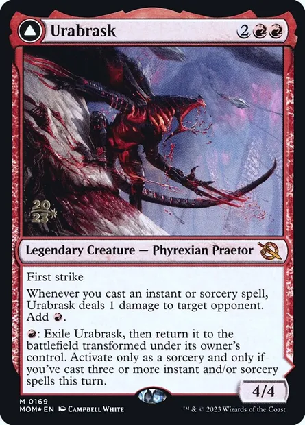 Urabrask // The Great Work, Magic card PMOM 169s — March of the Machine Promos set