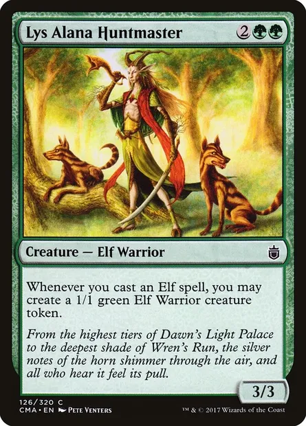 Lys Alana Huntmaster, Magic card CMA 126 — Commander Anthology set