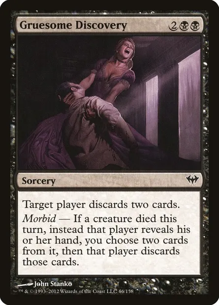 Gruesome Discovery, Magic card DKA 66 — Dark Ascension set