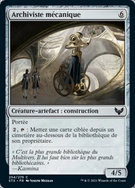 Archiviste mécanique, carte Magic STX 254 — extension Strixhaven: l'Académie des Mages