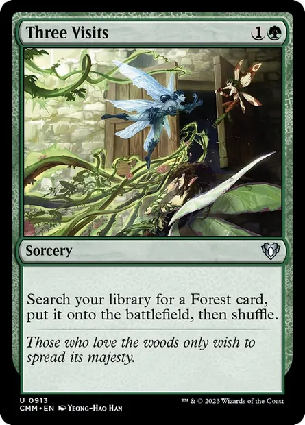 Three Visits, Magic card CMM 913 — Commander Masters set
