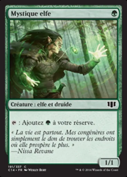 Mystique elfe, carte Magic C14 191 — extension Commander 2014