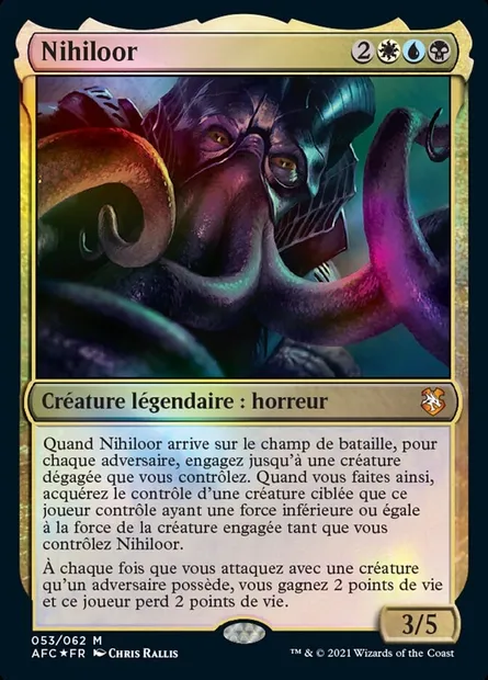 Nihiloor, carte Magic AFC 53 — extension Forgotten Realms Commander