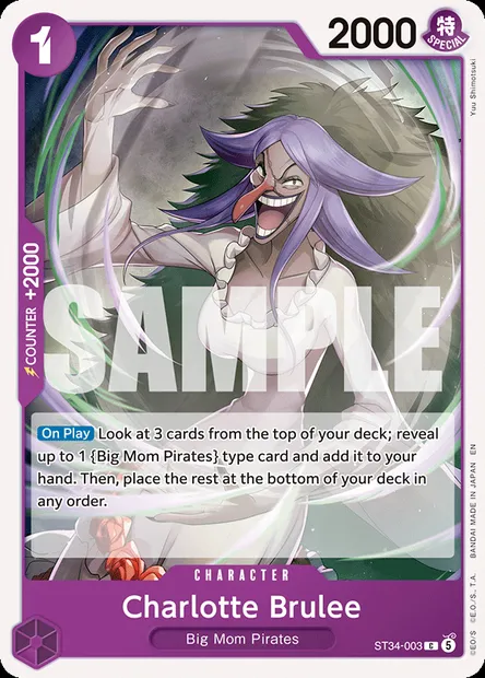 Charlotte Brulee, One Piece card ST34-003 — PURPLE Charlotte Katakuri set