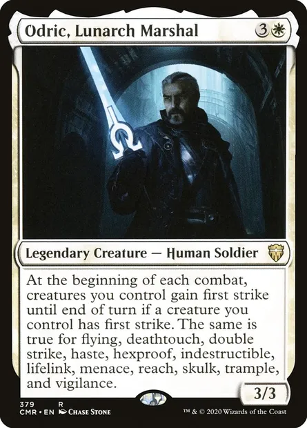 Odric, Lunarch Marshal, Magic card CMR 379 — Commander Legends set