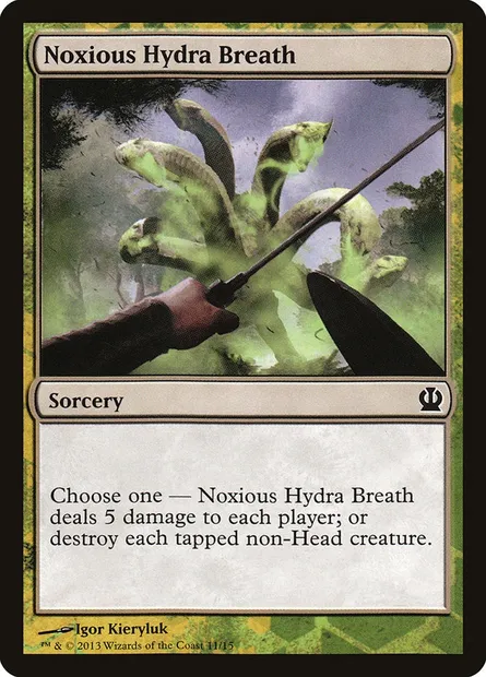 Noxious Hydra Breath, carte Magic TFTH 11 — extension Face the Hydra