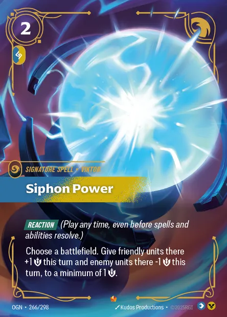 Siphon Power, Riftbound card OGN 266 — Origins set