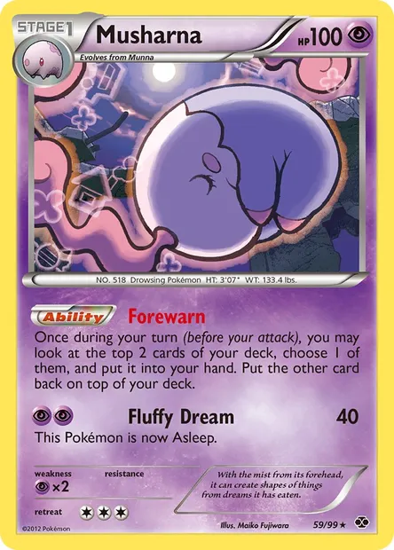 Musharna, Pokémon card NXD 59 — Next Destinies set