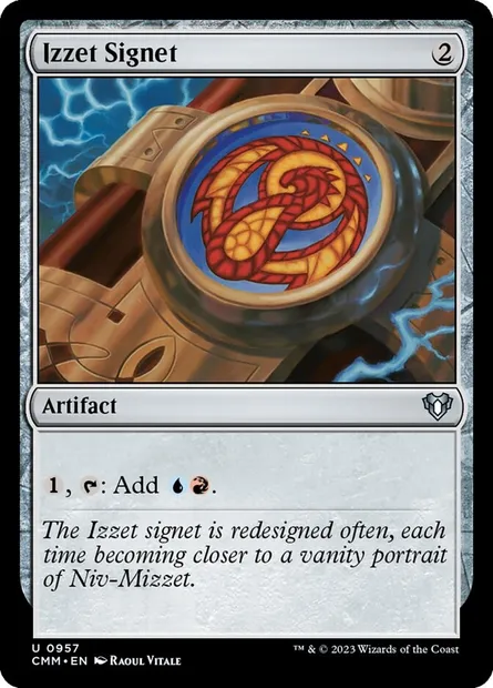 Izzet Signet, Magic card CMM 957 — Commander Masters set
