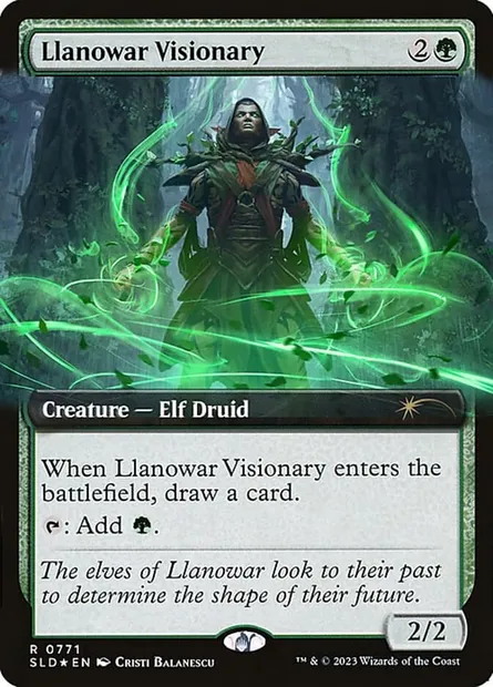 Llanowar Visionary, Magic card SLD 771 — Secret Lair Drop set