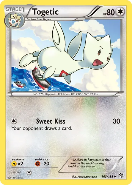 Togetic, Pokémon card PLS 103 — Plasma Storm set